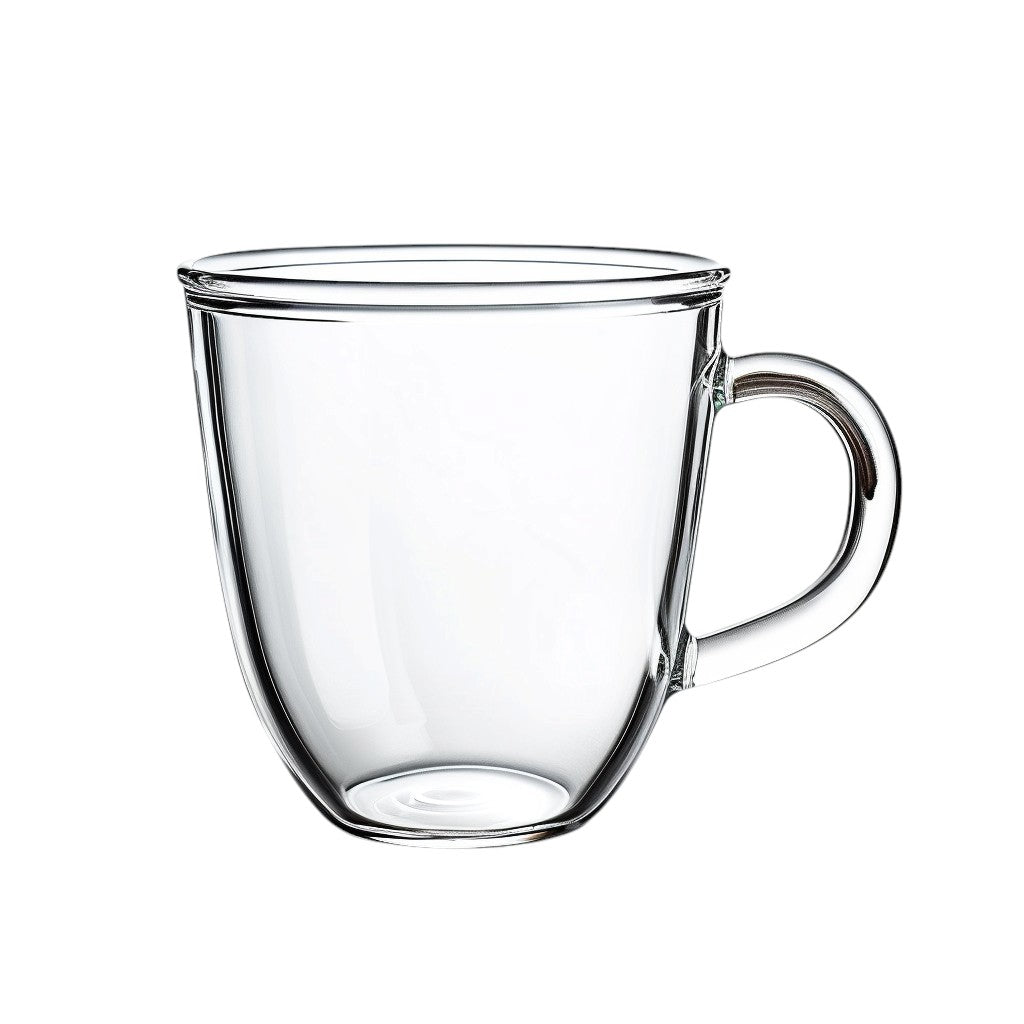 Rhoomy Double-Walled Insulated Borosilicate Glass Espresso Mug - Heat-Resistant Clear Coffee Cup with Handle