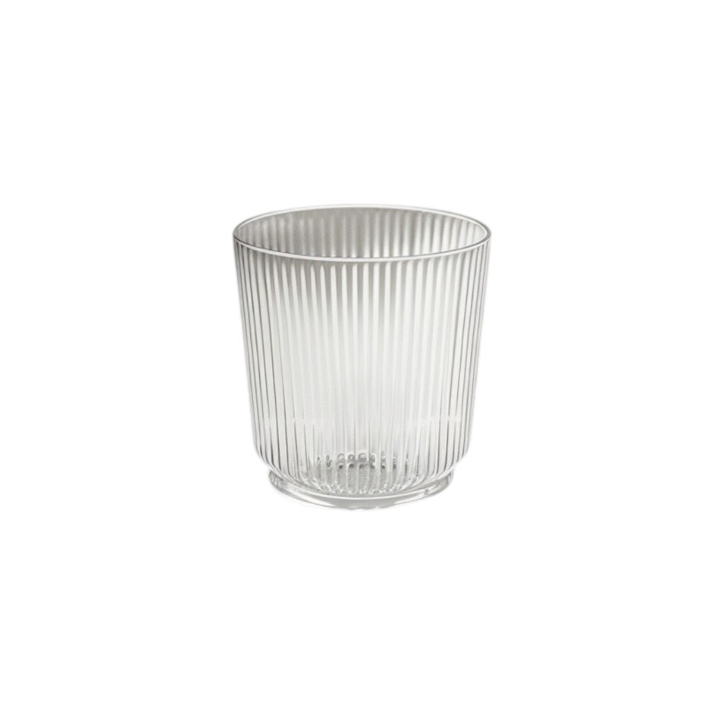 Rhoomy Minimalist Geometric Textured Borosilicate Glass Cup - Heat-Resistant Drinking Glasses for Water, Juice, and Iced Coffee
